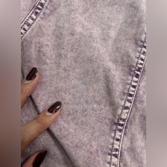 Free People Arland Purple Acid Wash Mini Dress - Picture 11 of 11